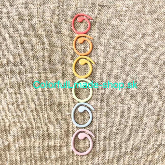 VÝPREDAJ - CocoKnits - Colored Split Ring Markes 60ks v balení
