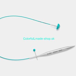 KnitPro Mindful Teal Cable - lanko k vymeniteľným ihliciam 150 cm 