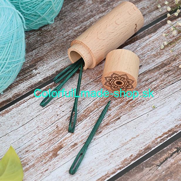 KnitPro Mindful - Teal Wooden Darning Needles - sada