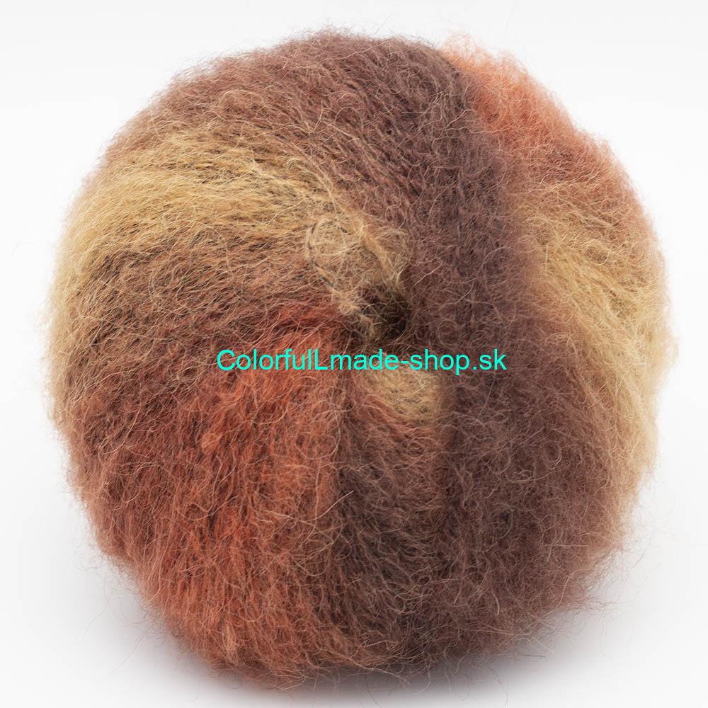 Kremke Soul Wool - Baby Silk Fluffy Gradient - Red Brown