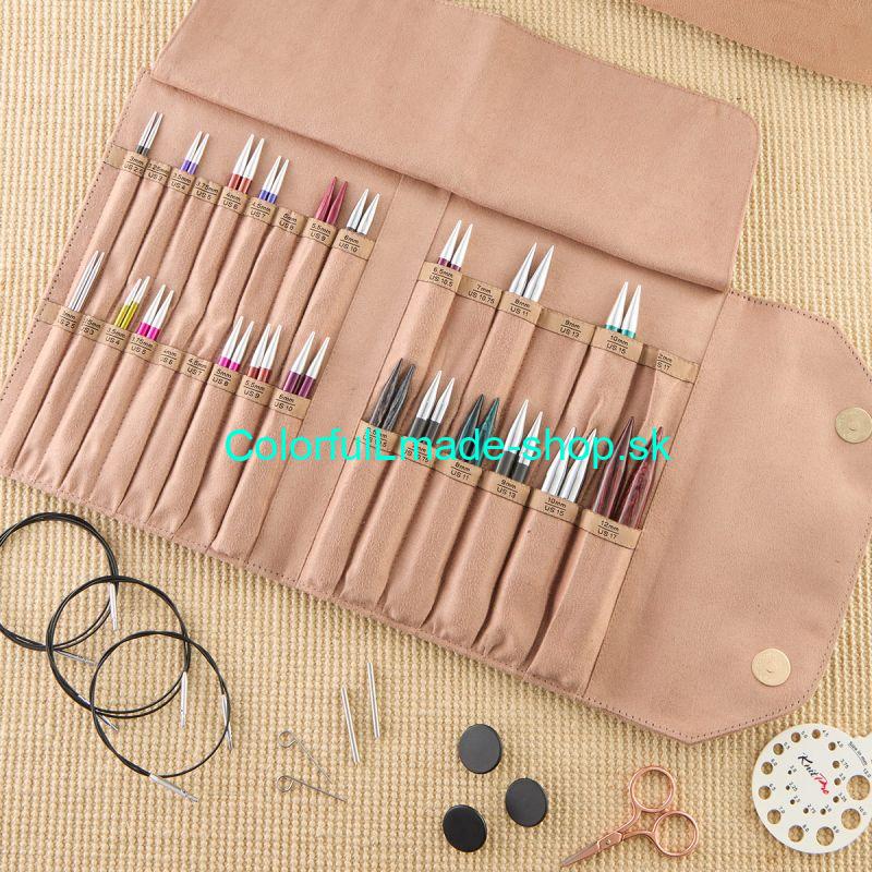 KnitPro Interchangeable Needle Case - CLAY - prázdne púzdro na vymeniteľné ihlice