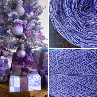 Limited Edition No.140 - 4-nitka/1500m + glitter violet