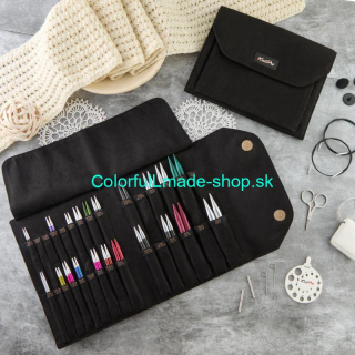 KnitPro Interchangeable Needle Case - COAL - prázdne púzdro na vymeniteľné ihlice